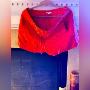 Loft orange color clean linen/ cotton short.